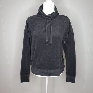 Lululemon Go Forward Pullover Wm's Size 6 Heathered Core Black Fleece Sweater